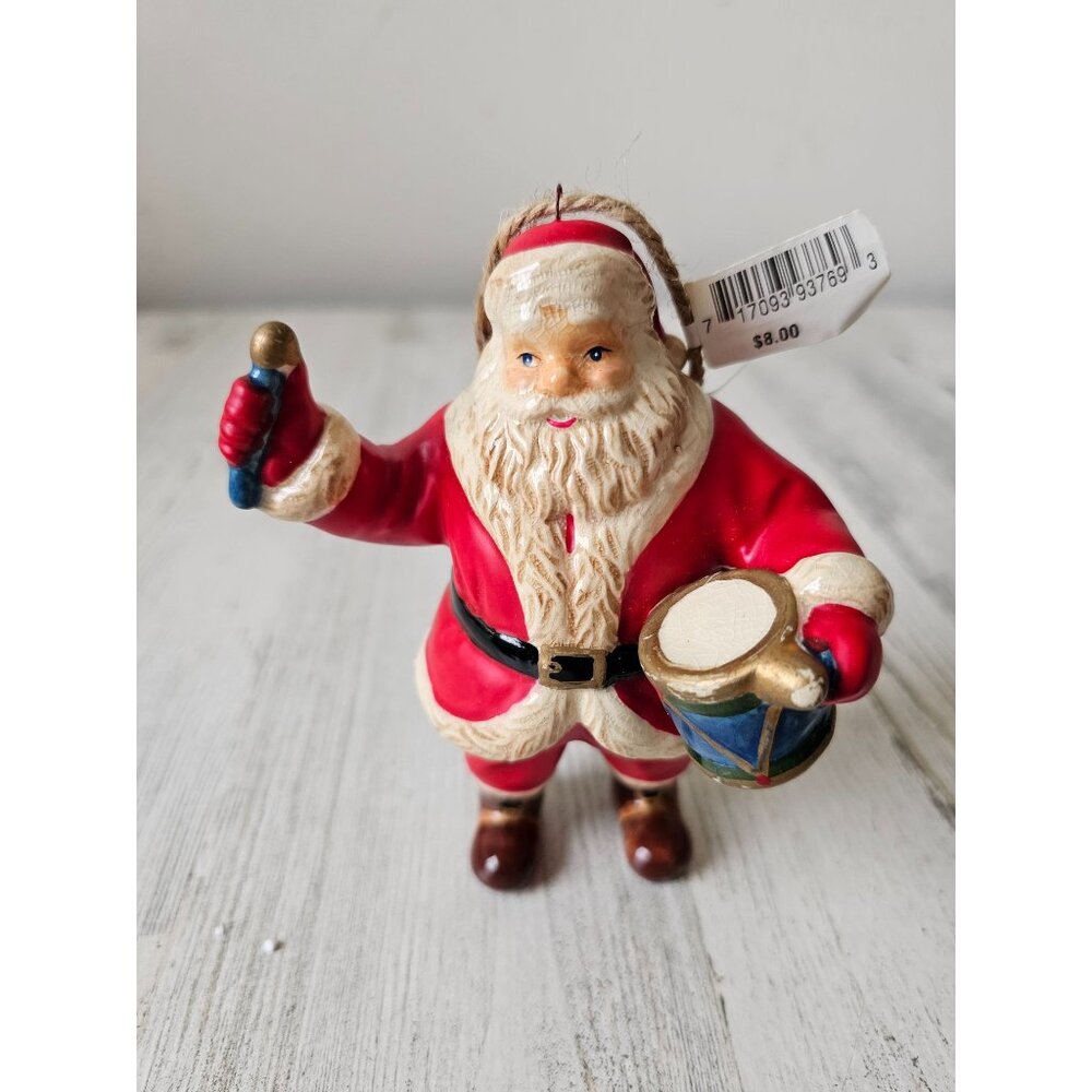 Living quarters ceramic Santa‎ drum music microphone ornament Xmas tree